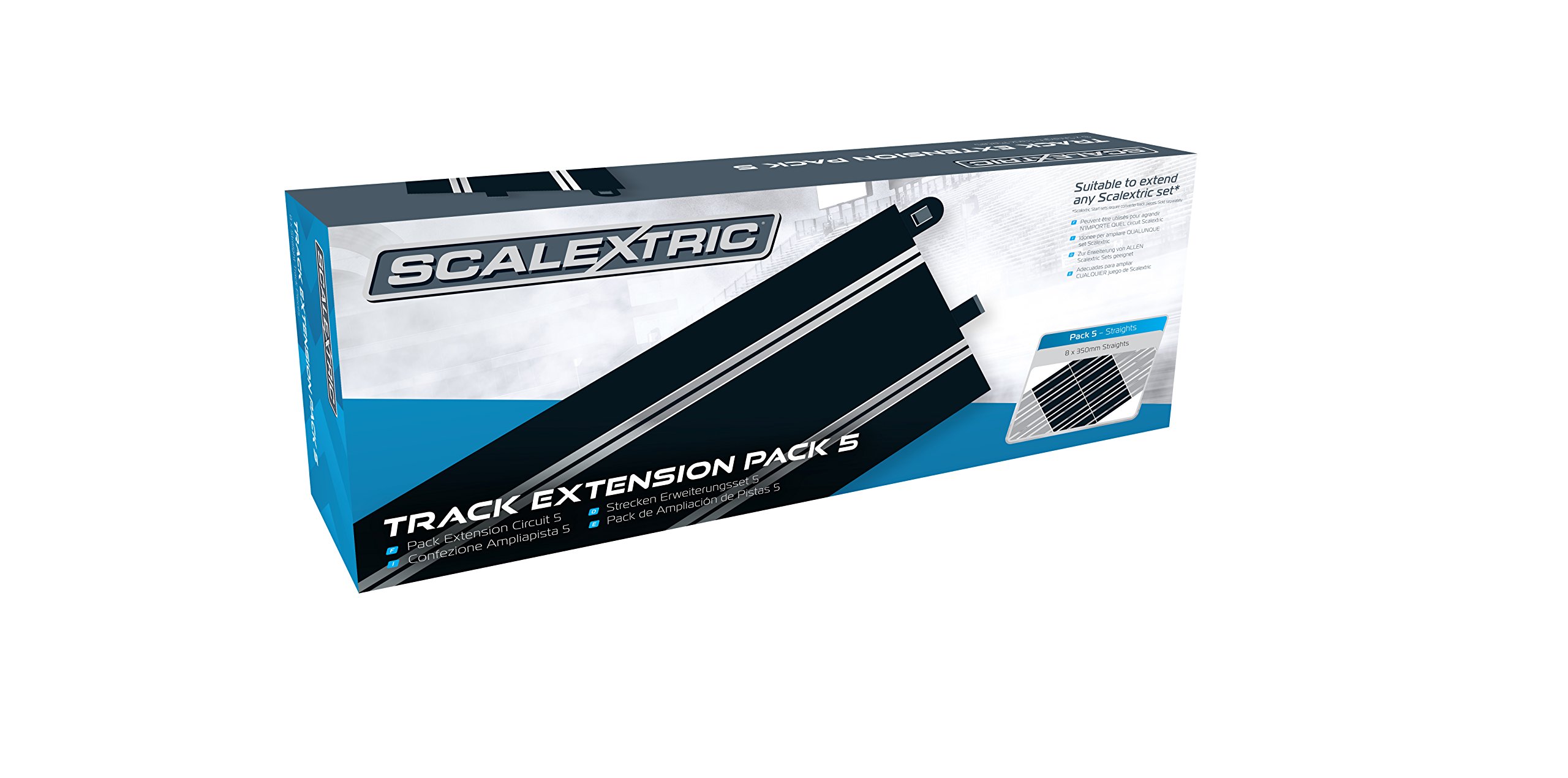 Scalextric Extension Pack 5 1:32 Scale Standard Straights x 8 C8554 Slot Car Track