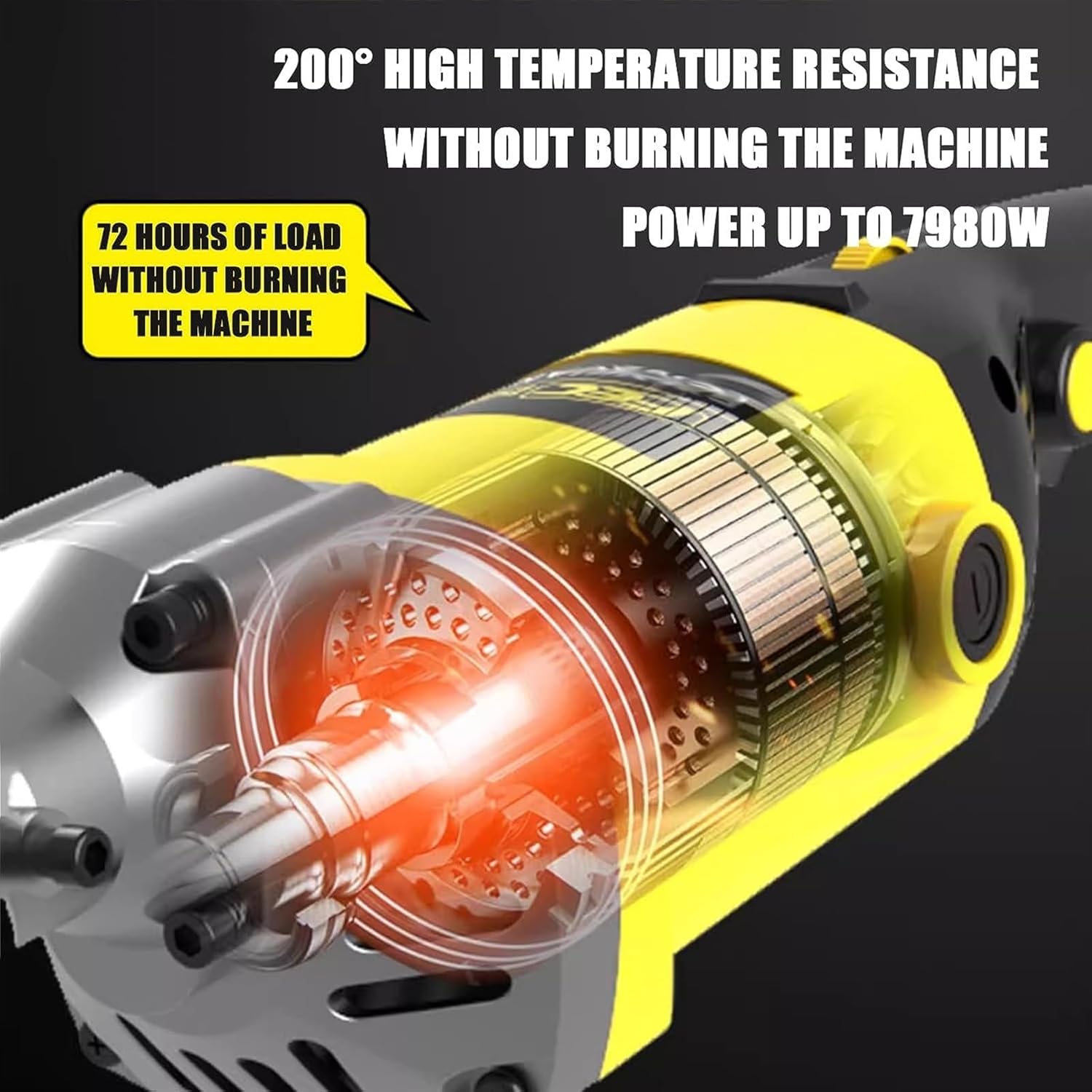 7980W Cement Mixer, Electric Concrete Special Mixer, 6-speed Speed Regulation, 300rpm No-load Speed, for Motar,Paint, Grout, Plaster, Thinset,Fodder Stirring Tool