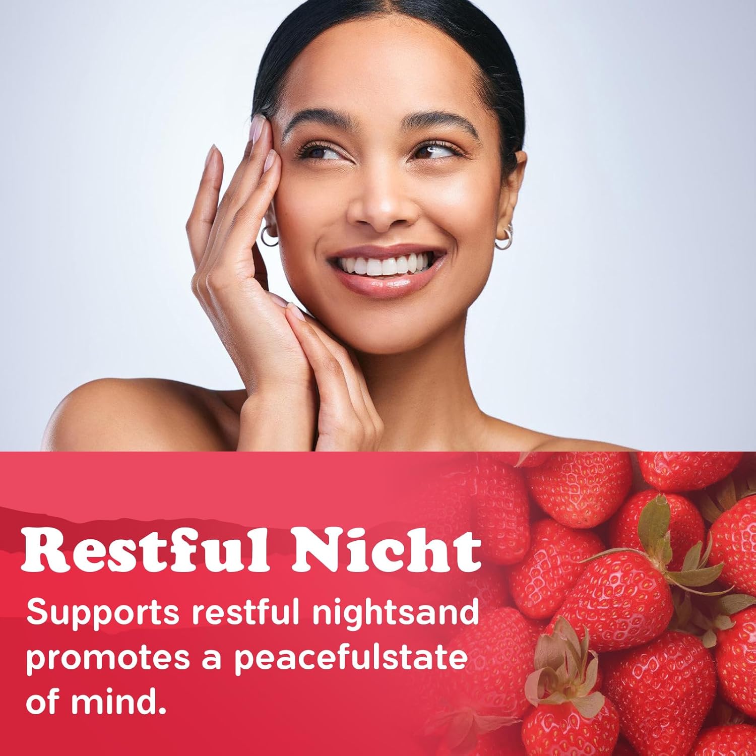 Magnesium Citrate Gummies 400 mg - Natural Sleep Aid & Calm Nervous System,Gentle Digestion Support,Bloating Relief,Vegan Magnesium Supplements for Adults Kids,Strawberry Flavor - 90 Counts - Image 3