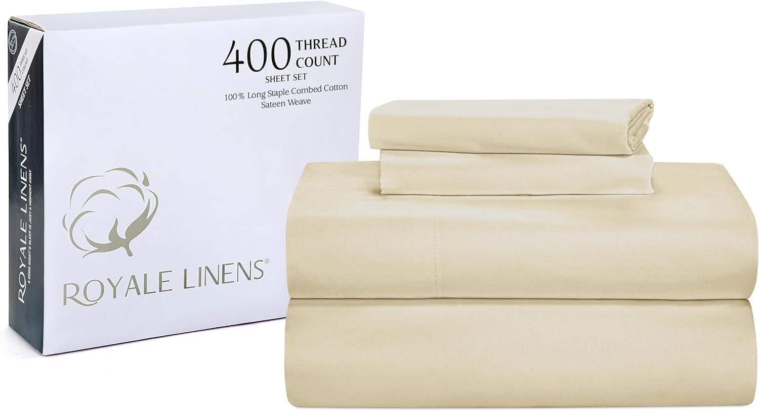 ROYALE LINENS 400 Thread Count 100 American Grown Cotton 4