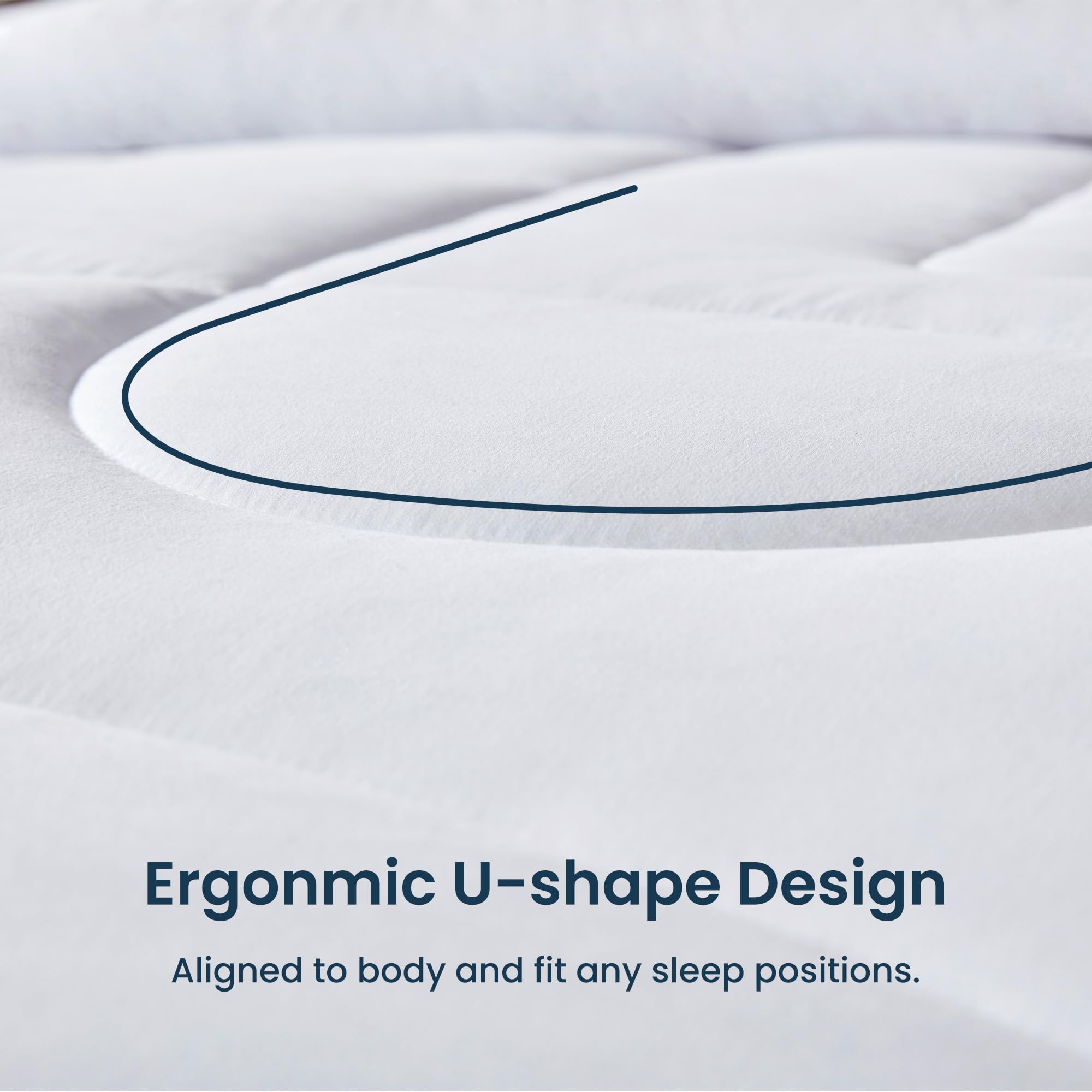SLEEP ZONE Relleno de edredón, edredón reversible acolchado tamaño King, edredón suave para todas las estaciones, ropa de cama transpirable alternativa al plumón con 8 pestañas, 2 lados color blanco