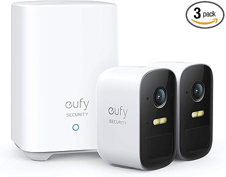 eufy Security, eufyCam 2C 2-Cam Kit, Security Camera Wireless Outdoor, Home Security System, HomeKit Compatibility, 1080p HD, IP67, Night Vision, Motion Only Alert, No Monthly Fee