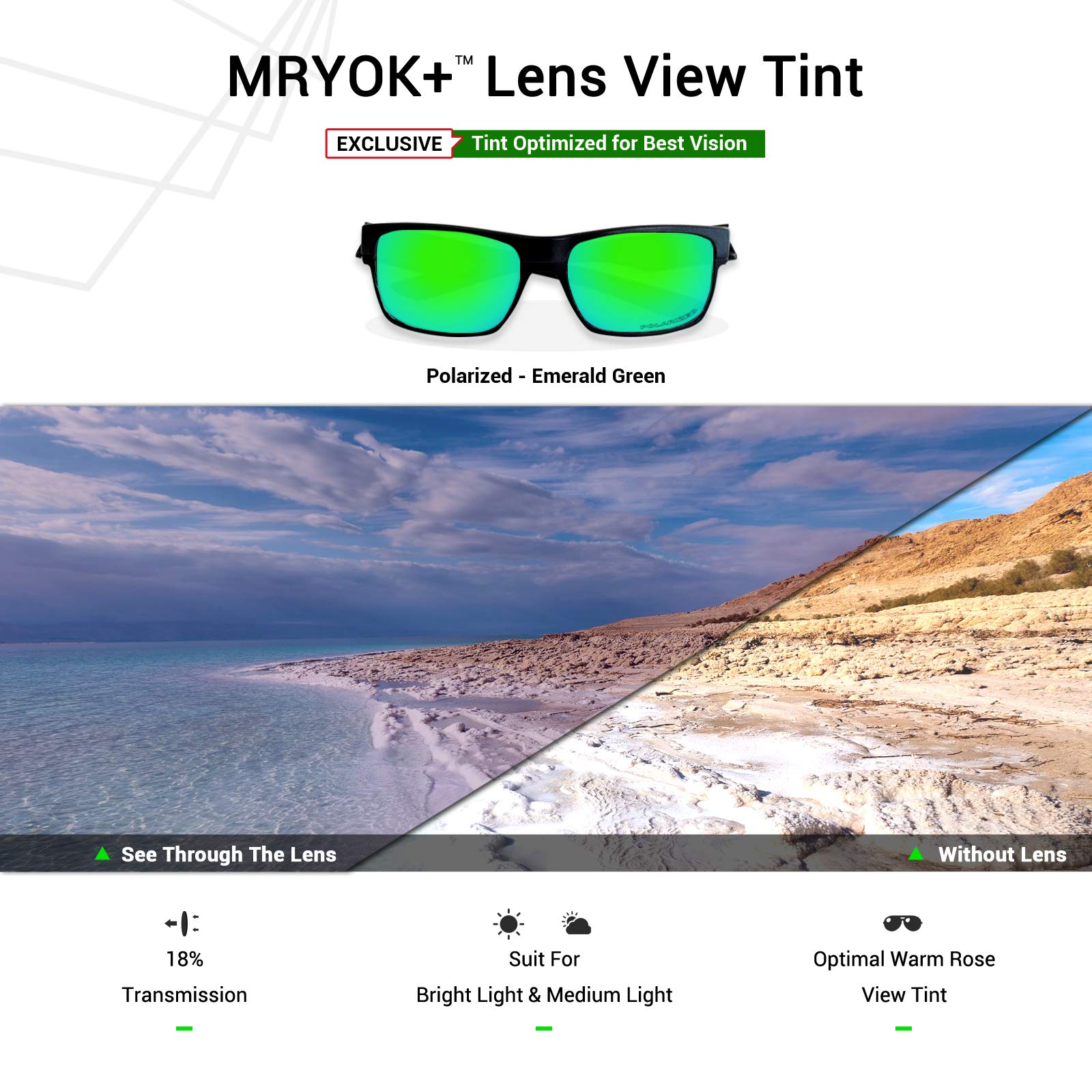Mryok Replacement Lenses for Oakley Targetline OO9397 - Options
