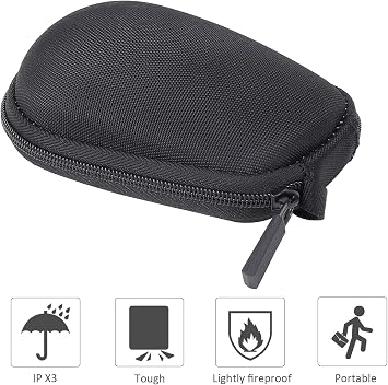 co2CREA Hard Case Compatible with Logitech Signature M650 M550 Wireless Mouse (Small Medium Size, Black)