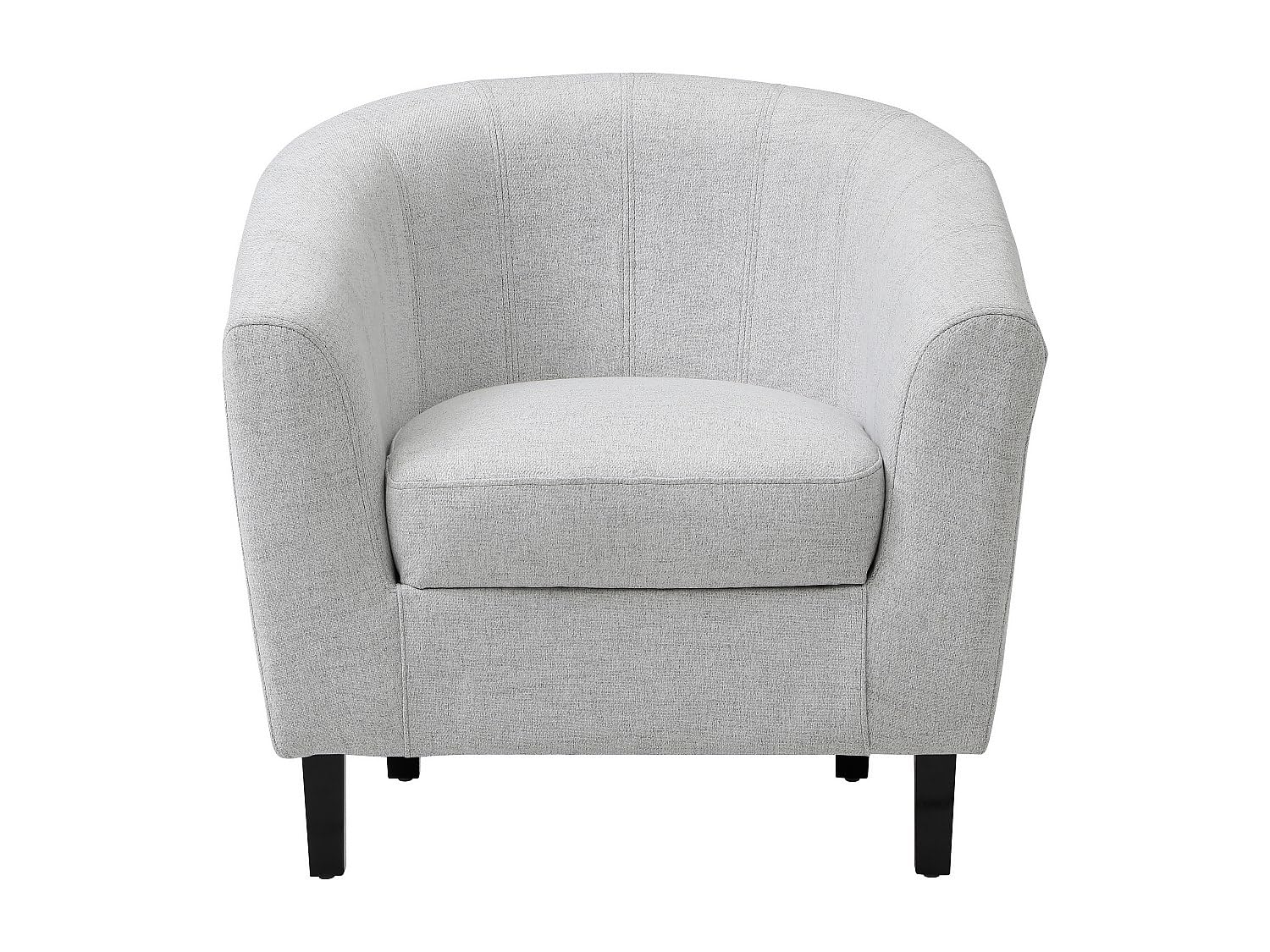 Vente-unique - Sessel mit gerader Rückenlehne 1 Cristobal - Polyester - hellgrau