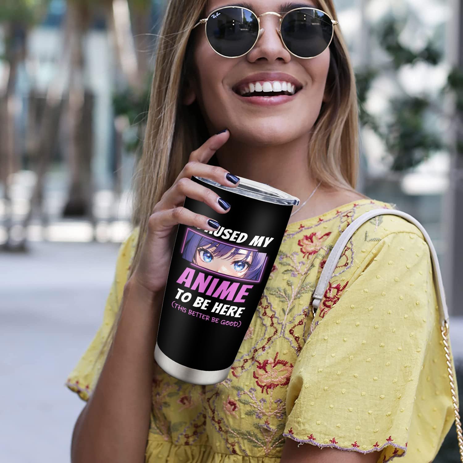 Anime Gifts Tumbler 20OZ 1PC, Ani-me Merch Gifts for Men/Women, Funny Cartoon Lover Gift for Girls/Boys, I Paused My Anime to Be Here, Christmas Birthday Present for Him/Her - Image 9