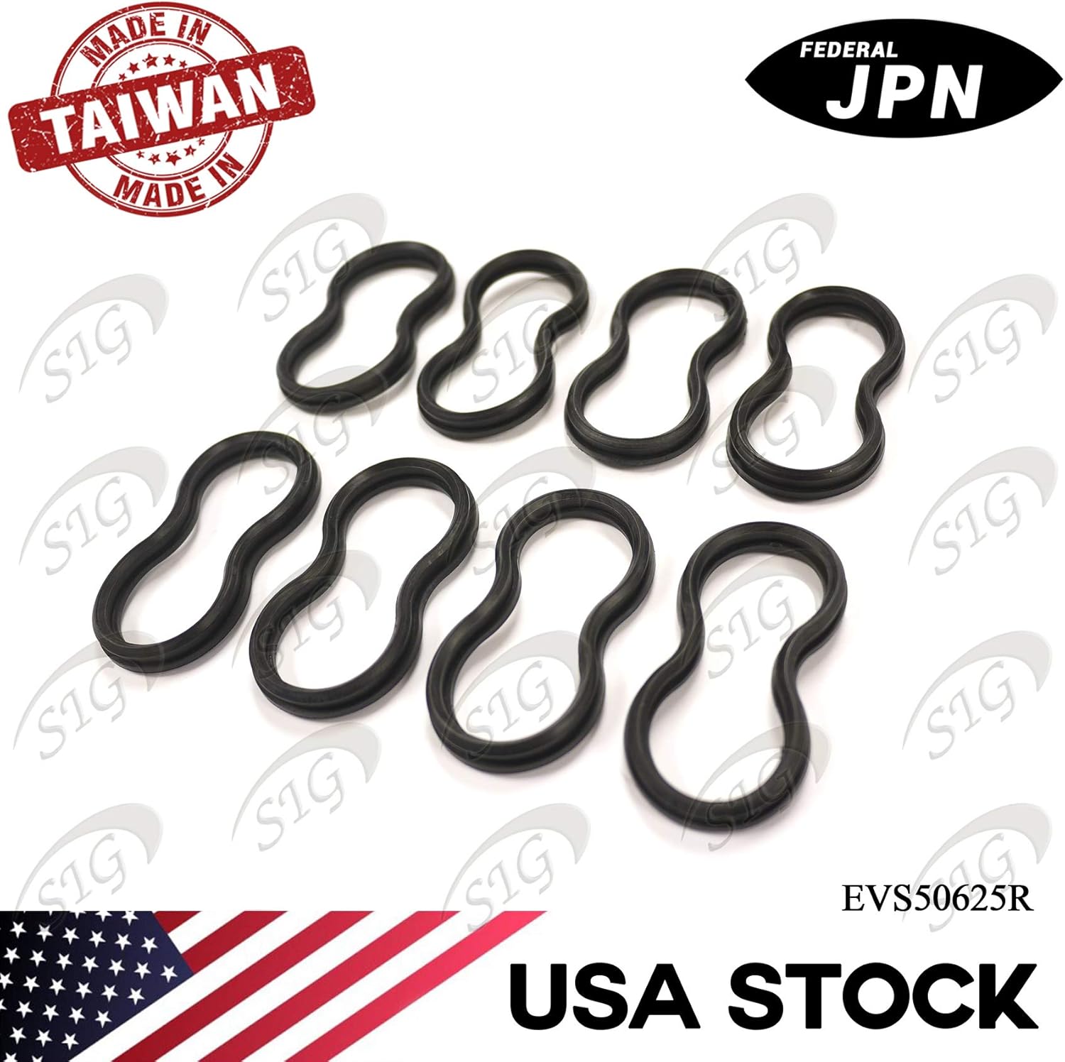 Engine Valve Cover Gasket Compatible with Chrysler & Dodge & Jeep & Ram Model 300 & Challenger & Charger & Ram 1500 & Grand Cherokee with Engine Base 5.7L 6.1L 6.2L 6.4L V8 (Rep# VS50625R) - EVS50625R