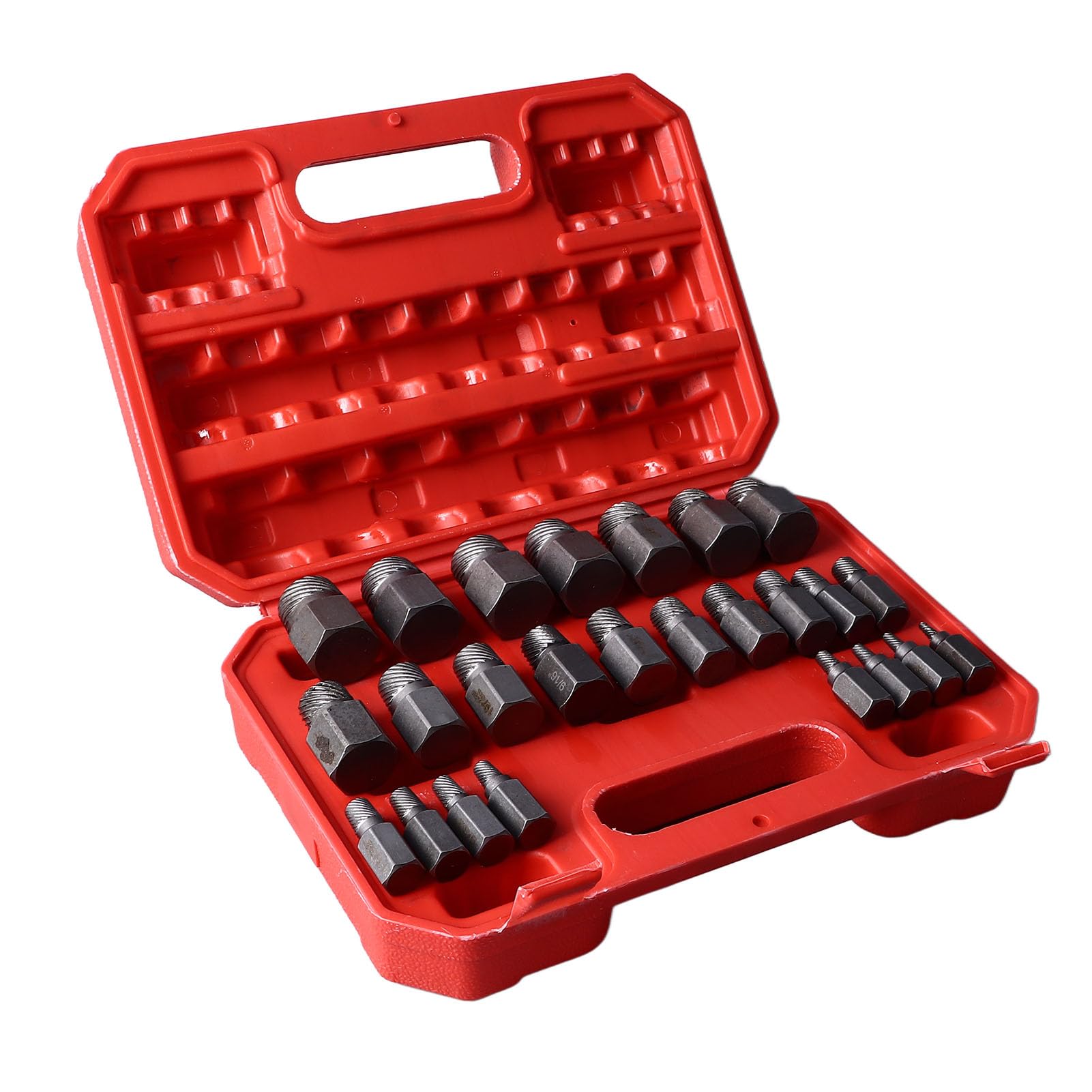 Set di Estrattori per Viti Danneggiate 25 Pezzi, Kit Estrattore per Bulloni Easy Out, Strumento per Rimuovere Viti Prigioniere, Strumento di Rimozione Viti Rotte per Rimuovere