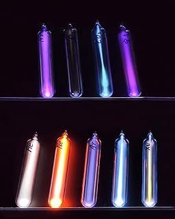 Rare Luminous Gases Element Collection, 99.999% Purity, Including Helium, Neon, Argon, Krypton, Xenon, Nitrogen, Oxygen, Carbon Dioxide, Air, for Collection, Display, Teaching, Gift, Pack of 9