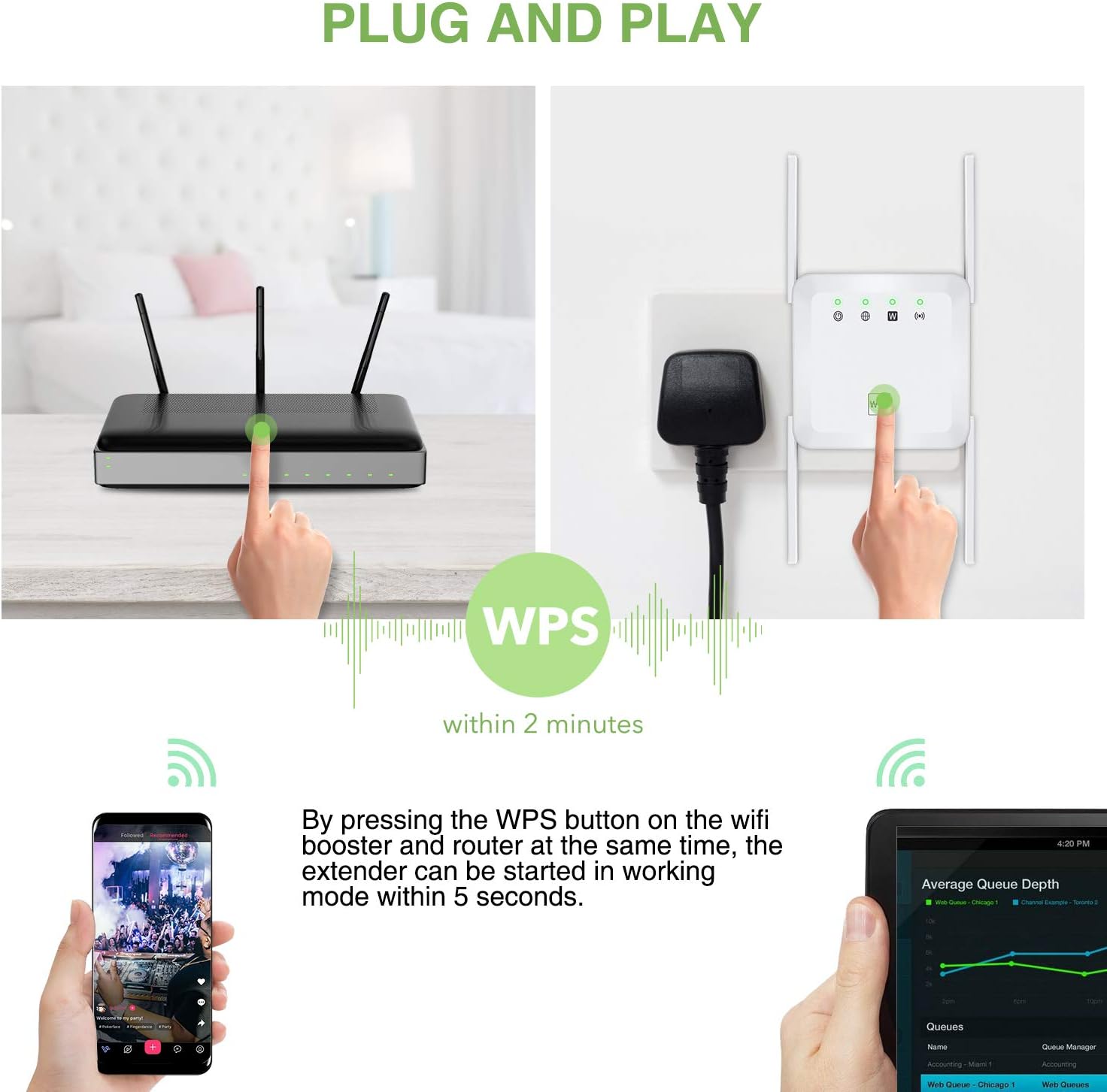 Review Product 1200Mbps WiFi Extender Signal Booster for Home - Wireless Booster 2.4G and 5G Dual Band WiFi Extender 4 Antennas 360 °Full Coverage and Long Range WiFi Booster Repeater (White) 60% Off Discount 1200Mbps WiFi Extender Signal Booster for Home - Wireless Booster 2.4G and 5G Dual Band WiFi Extender 4 Antennas 360 °Full Coverage and Long Range WiFi Booster Repeater (White)