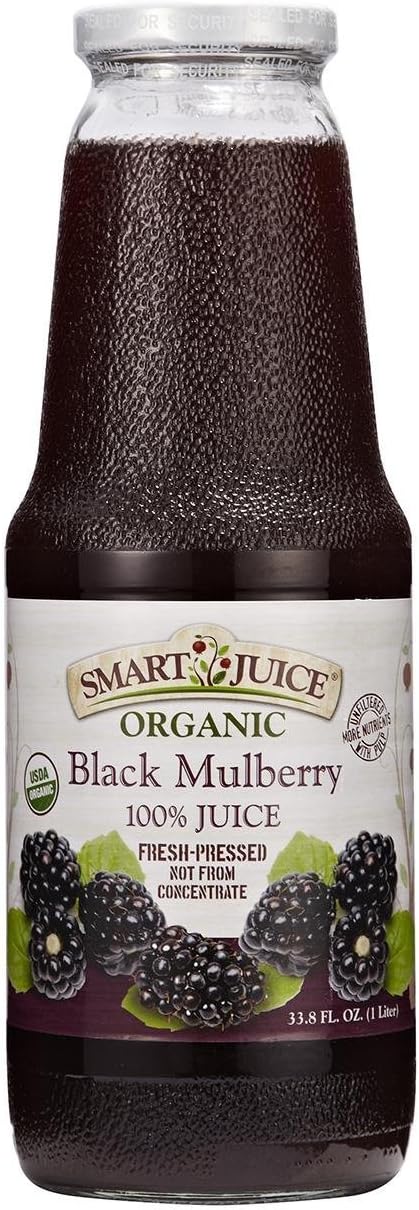 Smart Juice Black Mulberry Organic Juice, 33.8 FL OZ