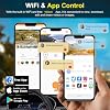 كاميرا Coverzone MINI ذات العدسة المزدوجة WiFi GPS Dash - كاميرا أمامية بدقة 4K وكاميرا خلفية بدقة 1080 بكسل، رؤية ليلية، وضع ركن السيارة، عدسة واسعة الزاوية، تسجيل دوري، دعم بطاقة SD بسعة 128 جيجابايت (غير متضمنة) M6