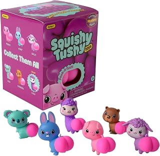 Squishy Tushy Toys - Series 1 (Single Pack) - 3 Inch Collectible Animal Figure with a Squishy Tush! 6 Characters to Collect | For Kids Ages 3+