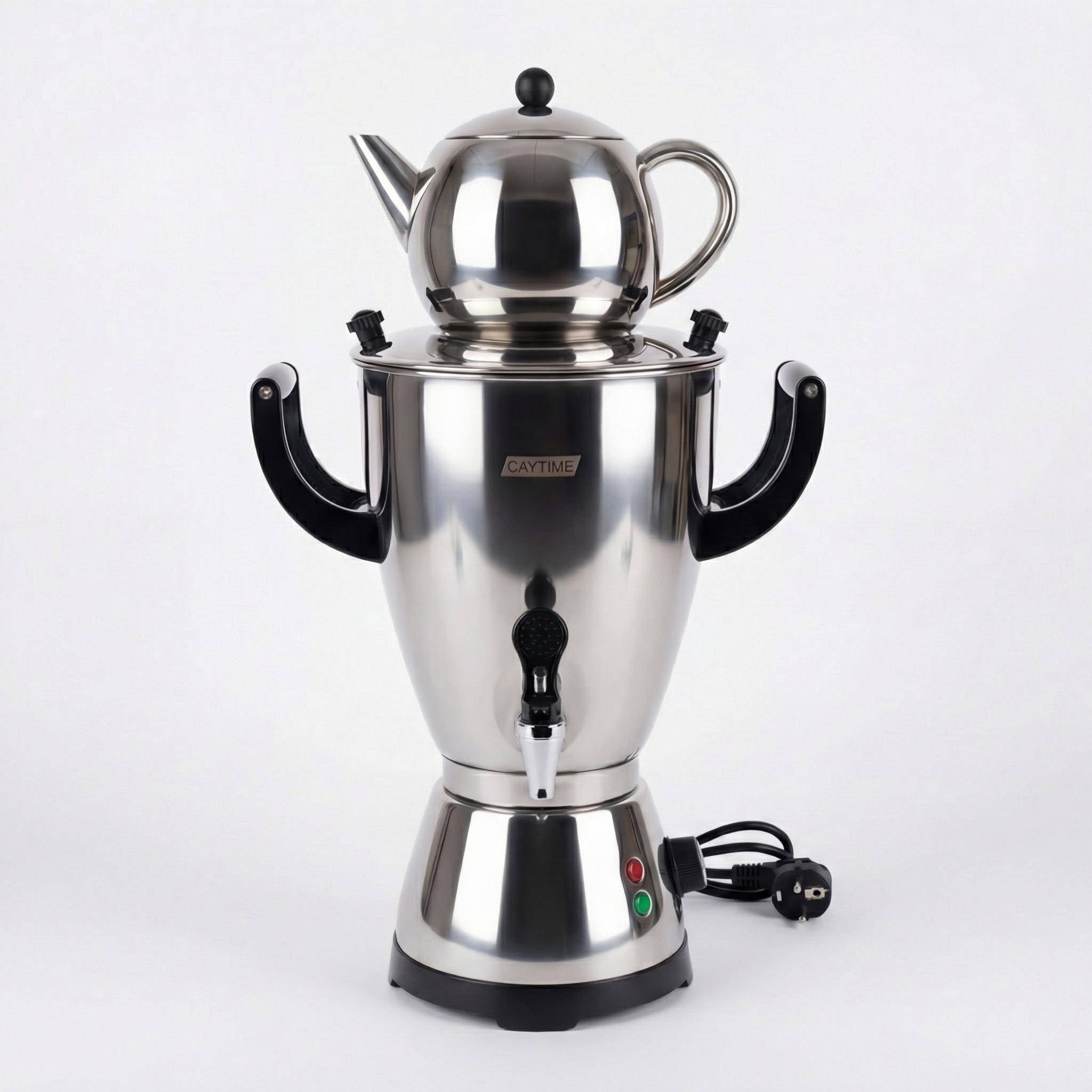 Samowar 5 L Semaver Edelstahl – Teekocher/Elektrischer Samowar für Gastronomie & Haushalt