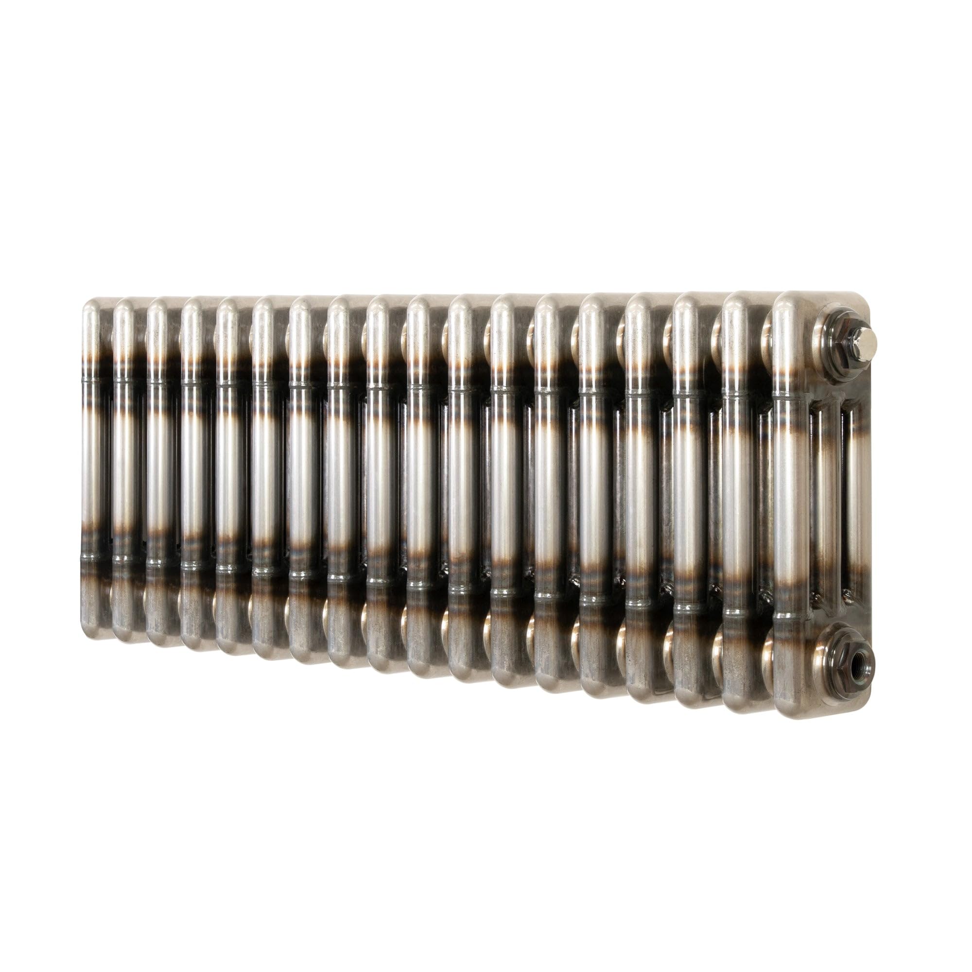 Monstershop Traditional 3 Column Radiator - 300 x 830mm - Raw Metal in Silver