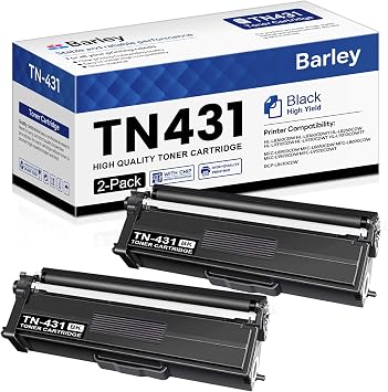 TN-431 TN431 Black Toner Cartridge Compatible TN-431BK TN431BK Replacement for Brother TN431 TN-431 TN-431BK MFC-L8900CDW HL-L8360CDW Toner Printer 2 Black.