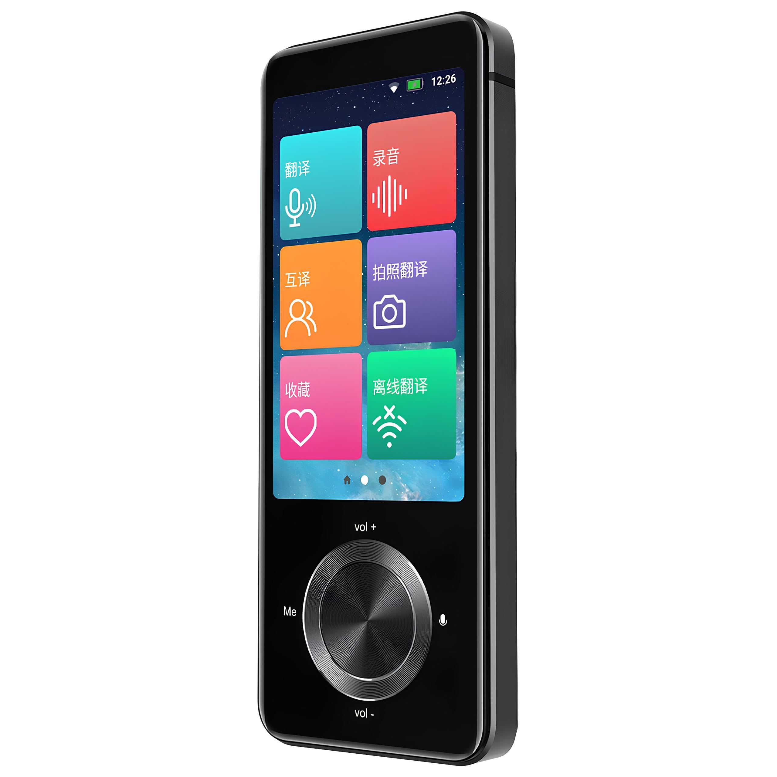 Traductor de Voz Inteligente portátil con Pantalla táctil, traducción bidireccional en Tiempo Real, Wi-Fi y Bluetooth, Compatible con múltiples Idiomas