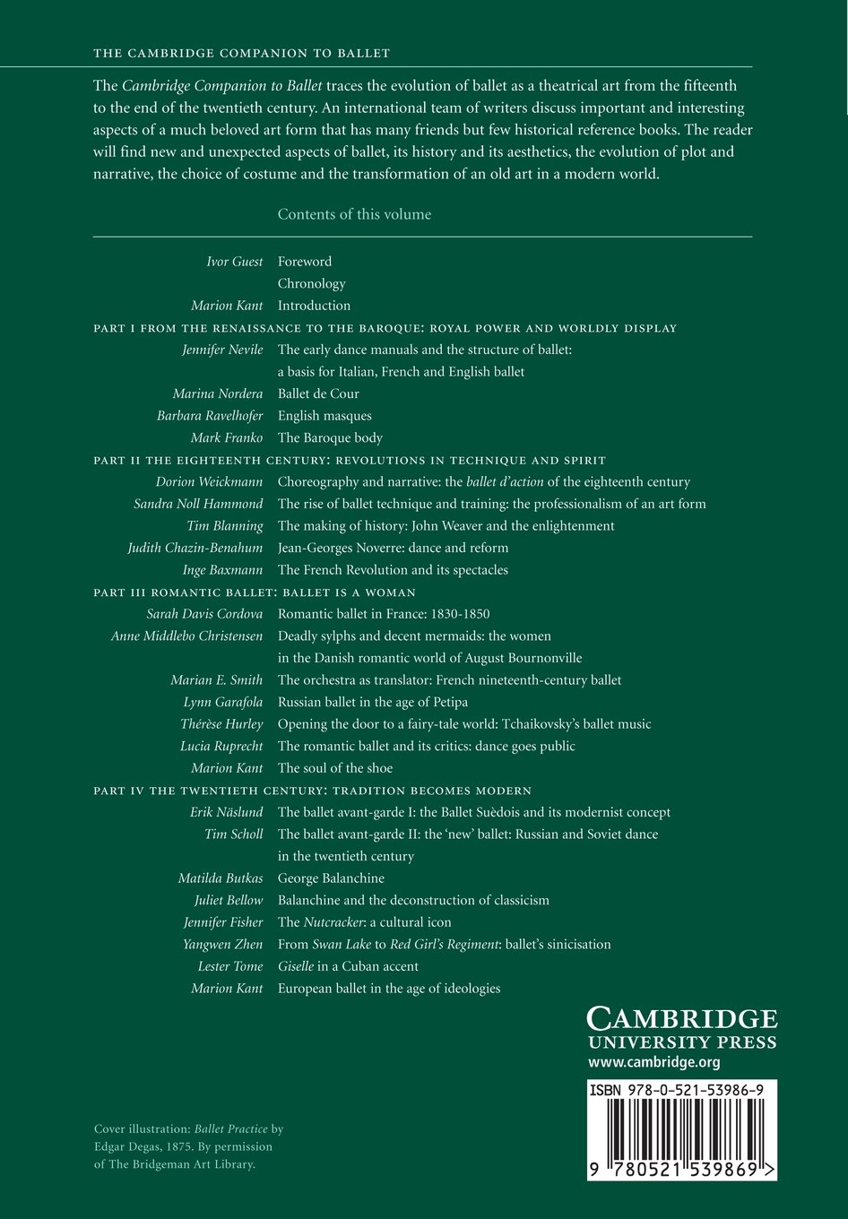 The Cambridge Companion to Ballet