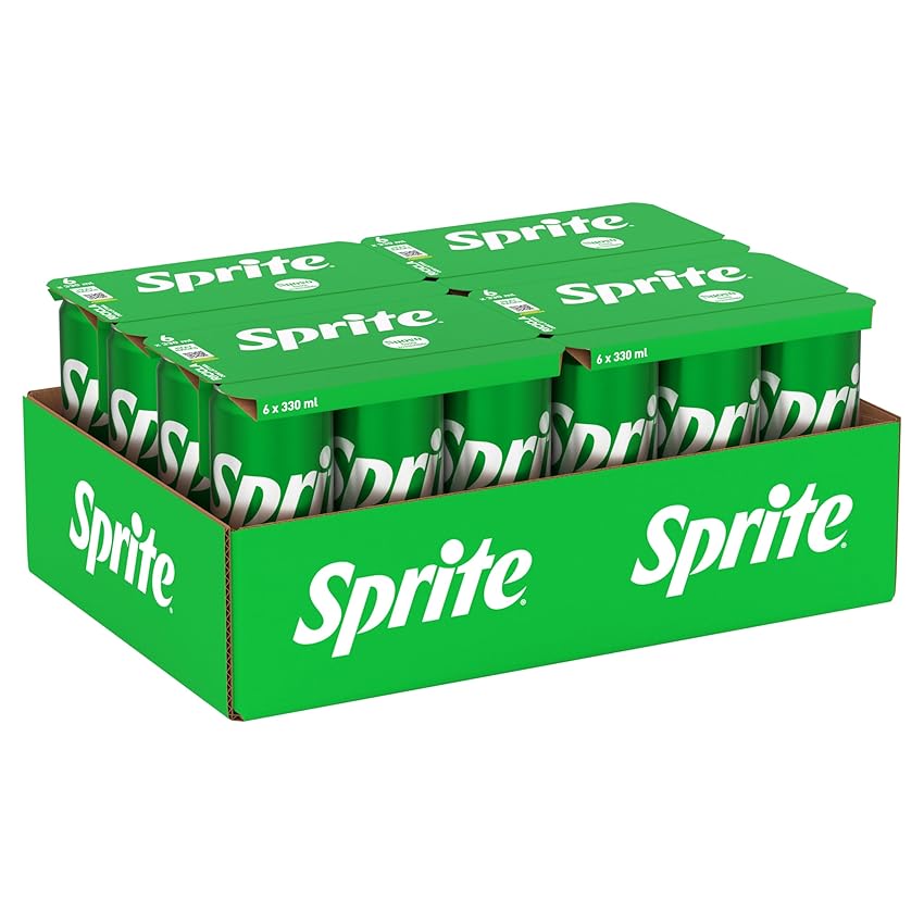 Sprite – Bevanda Analcolica Frizzante, Gusto Lemon-Lime, Naturalmente Rinfrescante, Lattine in Alluminio 100% Riciclabile - Confezione da 24 Lattine da 33cl