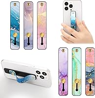 Vista 20 de Weewooday 6 piezas soporte de agarre para teléfono correa de agarre para teléfono celular correa telescópica para dedos soporte universal kickstand