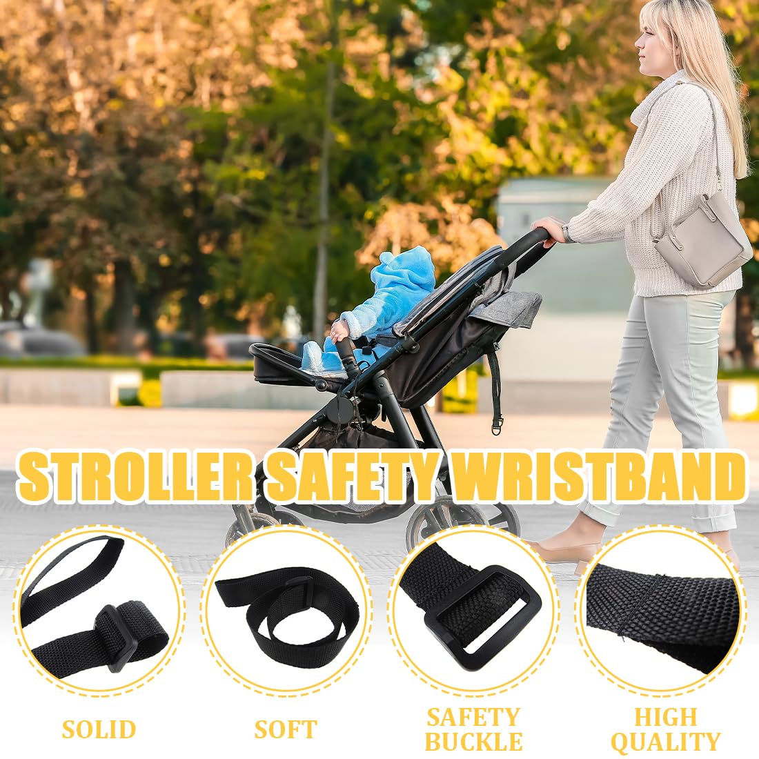 2 pezzi Passeggino Imbracature da Polso Passeggino Passeggino Cinghie Passeggino Passeggino Passeggino Cintura Gancio per Passeggino per Sicurezza Anti-Skid Bambini