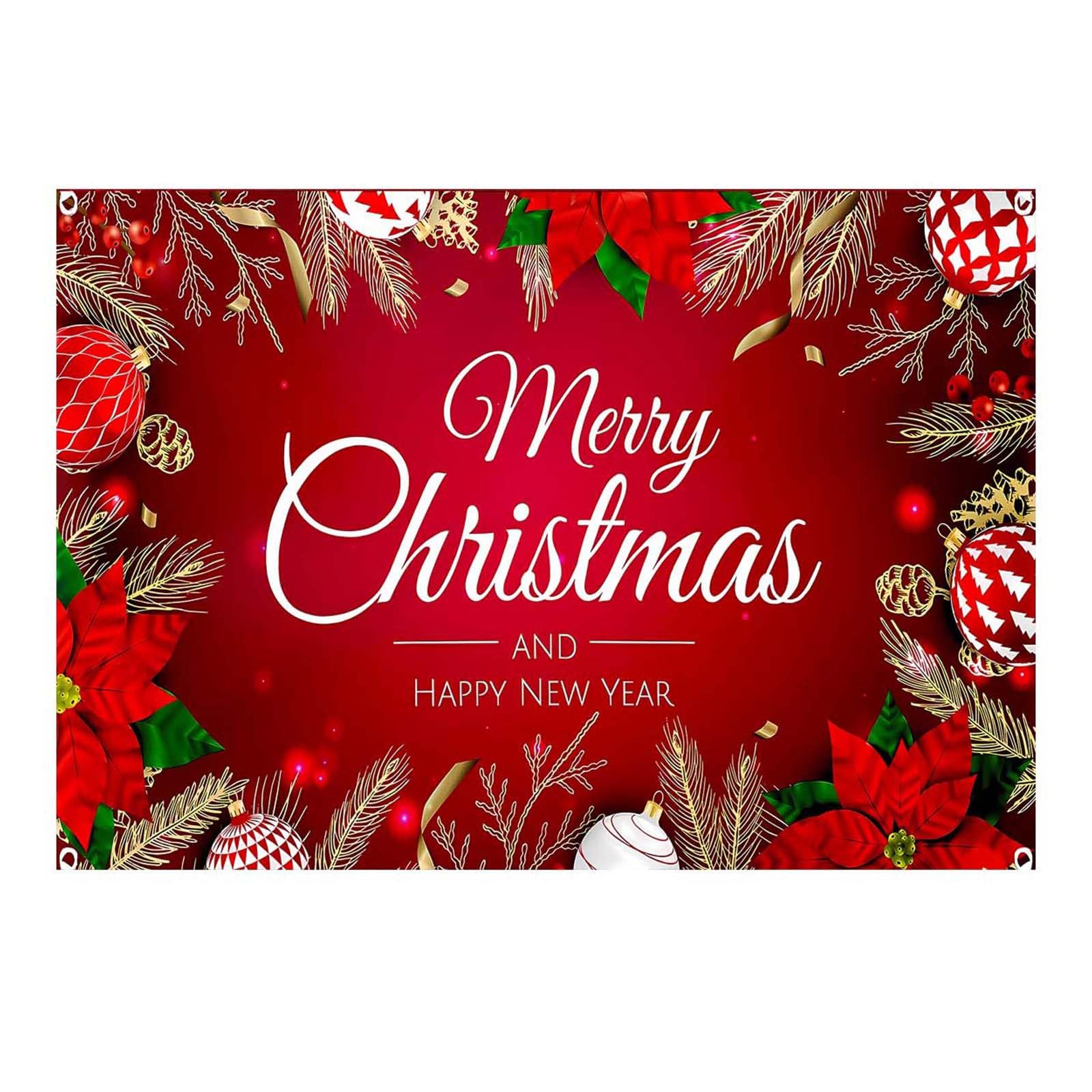 Letreros de Navidad para decoración de puerta de garaje, pancarta de Navidad para puerta de garaje, cubierta mural de 7 x 16 pies, letrero grande de feliz para vacaciones