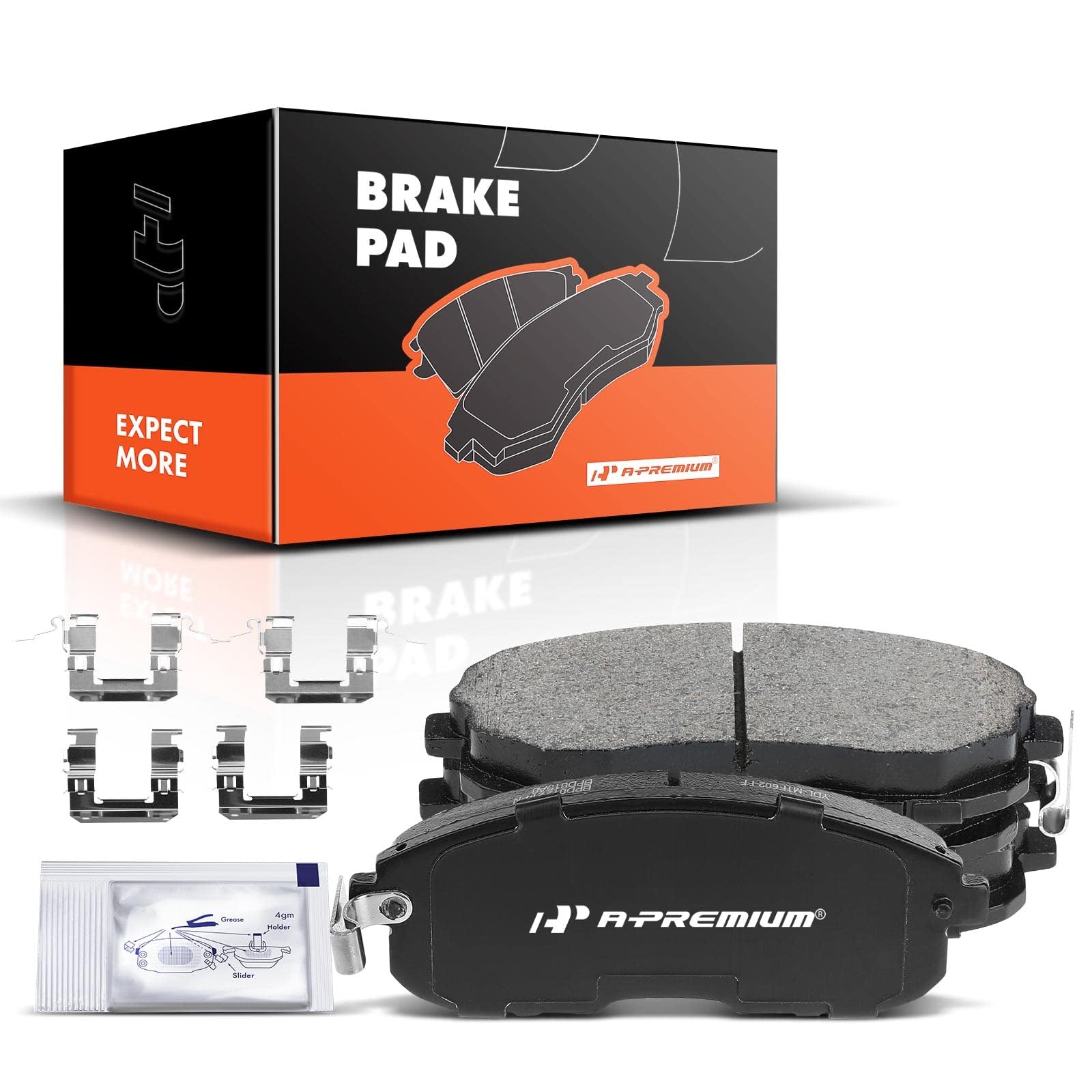 A-Premium Front Ceramic Disc Brake Pads Set Compatible with Select Infiniti, Nissan and Suzuki Models - G20, G35, I30, I35, 350Z, Altima, Cube, Juke, Maxima, Sentra, Versa, SX4, with Hardware, 4 Pcs