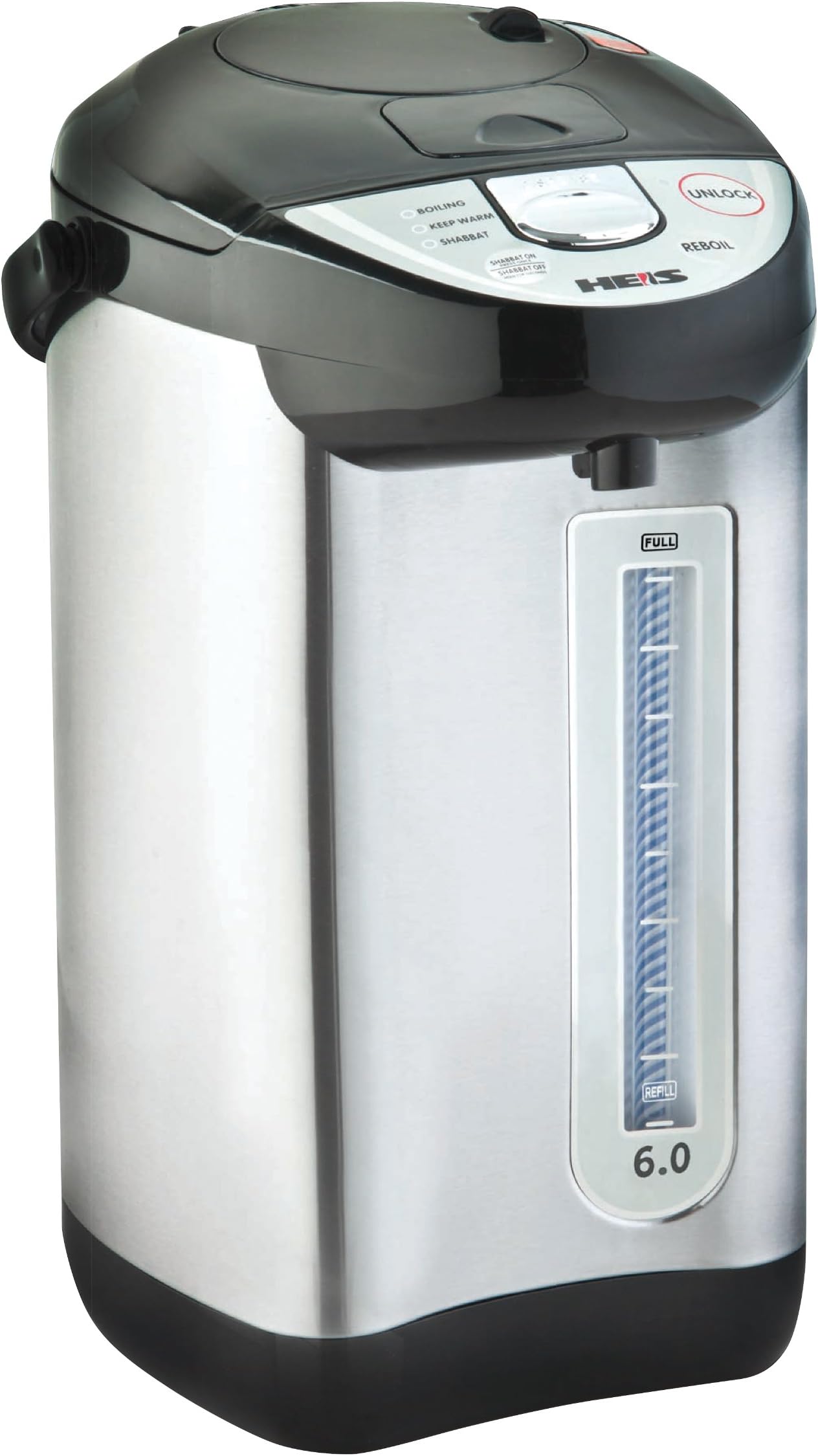 Heis HP9500 6-Quart Hot Water Dispenser, with Auto & Manuel Water Dispenser, Stainless Steel, with Shabbos Mode 110/120V