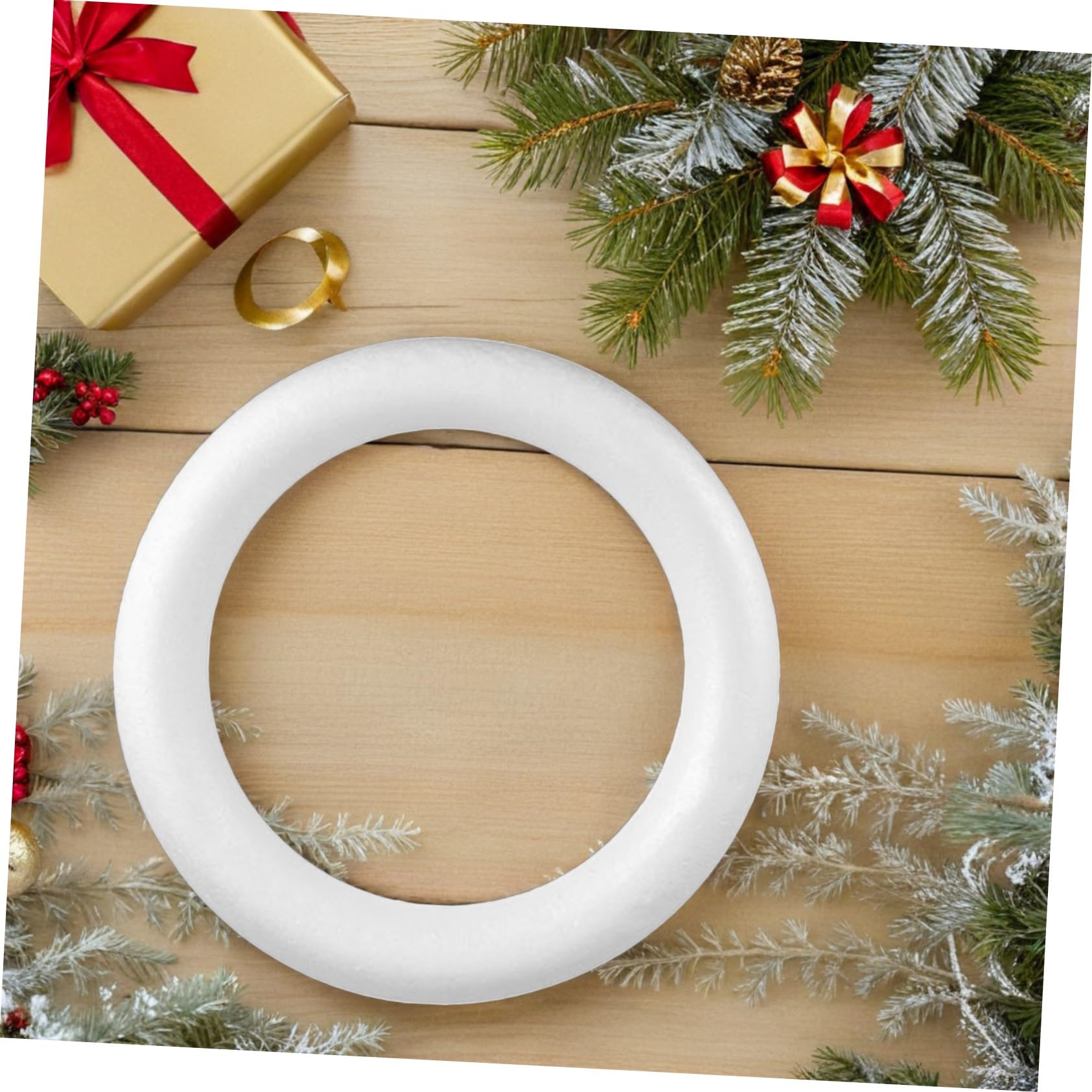 3pièces Kit De Couronne De Noël Mousse Ronde pour Décoration De Fêtes Travaux Manuels Et Mariages Cercles De Couronne Mousse pour Artisanat