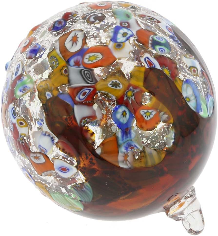 Glass Of Venice Murano Glass Venetian Mosaic Christmas Ornament - Red