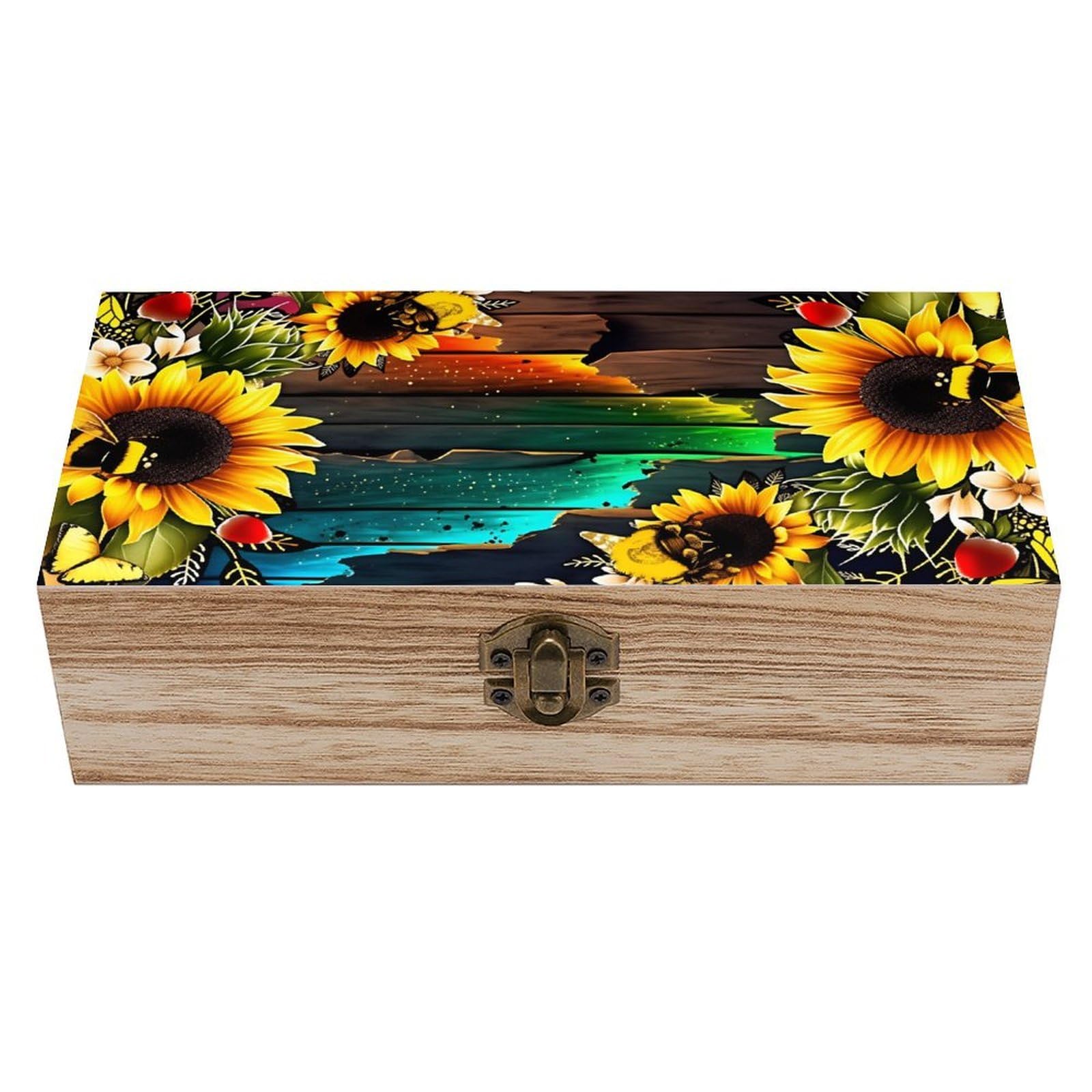 HLBSDM Whale Wooden Storage Box with Hinged Lid,Vintage Gift Box Natural Wood Keepsake Decorative Rustic Jewelry Box 7.9" L*3.9" W*2.3" H