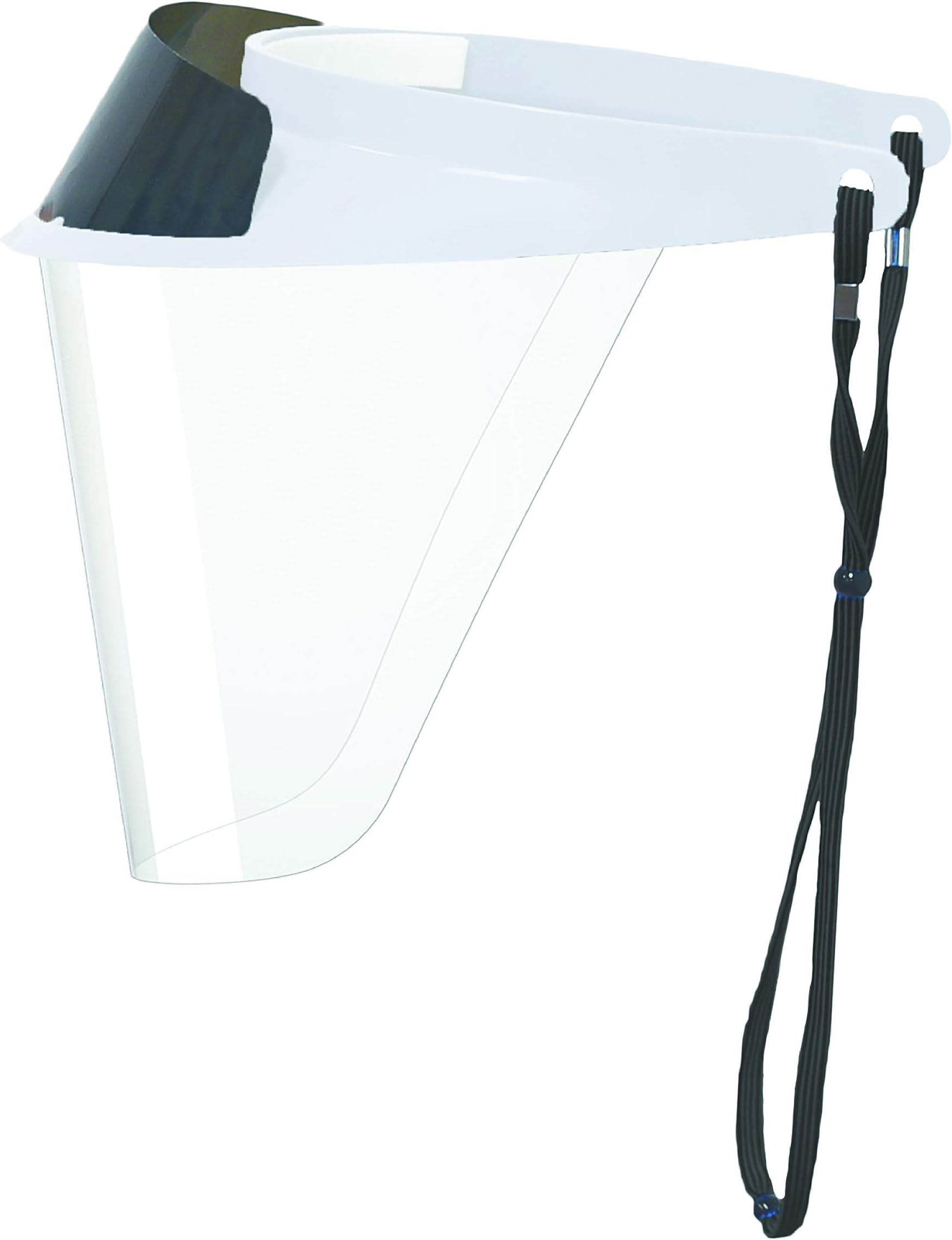 Pac-Dent-V202PW-A iVisor Plus Reusable Face Shield Kit, Full Face Protective Shield with Anti-Fog Coating and Cinch Cord, Adjustable to Comfortably Fit All Head Sizes, Pearl White