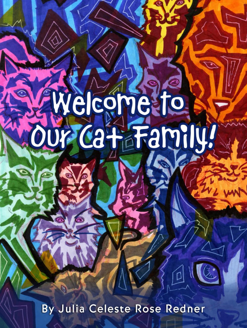 Cat Family paillasson original chat pour célébrer l'amour de nos compagnons