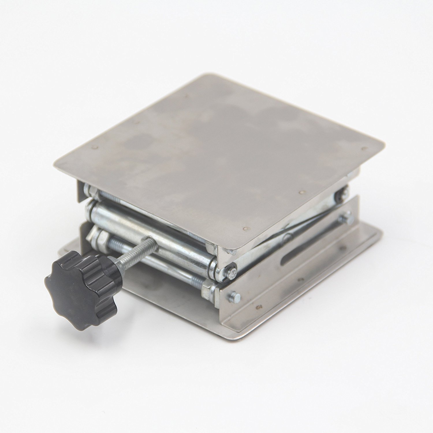 WKM Lab Jack 12×14cm – Compact Mild Steel Scissor Platform for Supporting Small Lab Apparatus, Heating Baths & Glassware