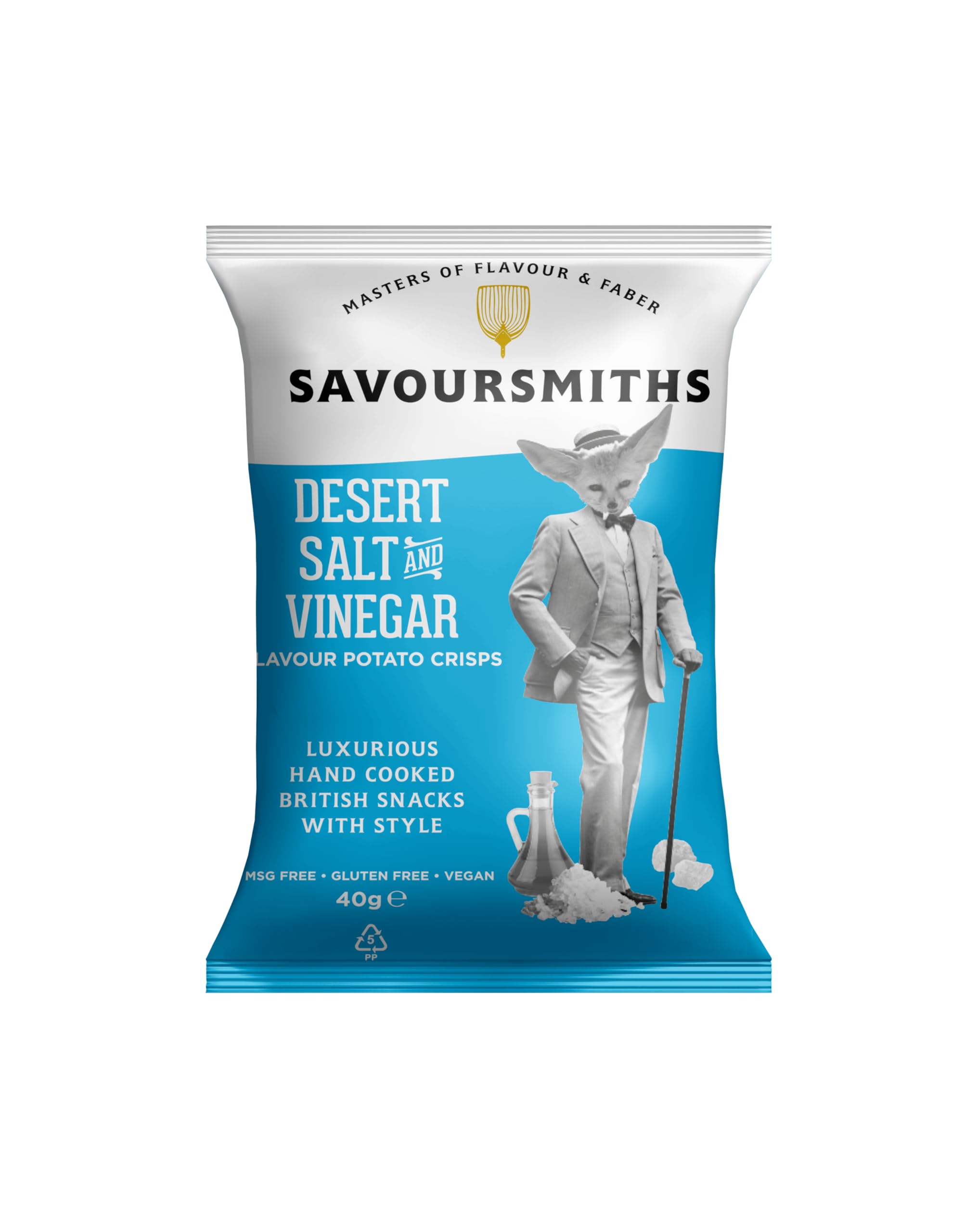 Savoursmiths Desert Salt and Vinegar Potato Crisps, 40 g