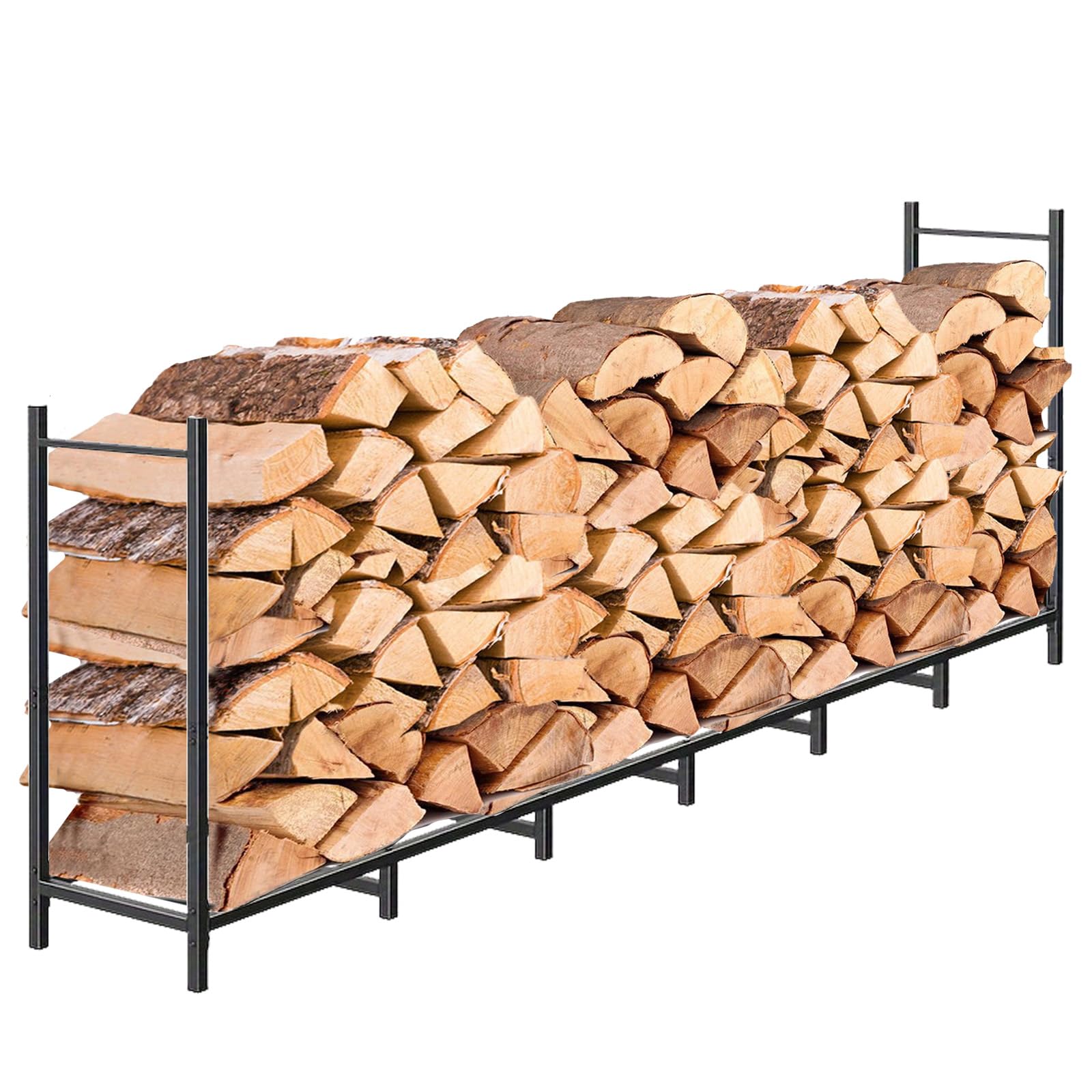 Kaminholzregal aussen Metall,Holzunterstand für Veranda Garten Terrasse Hof | Kaminholzregal Metall, Wasserdichter Holzlager, Stapelhilfe Brennholz, Stapelhilfe für Brennholz Garten Terrasse