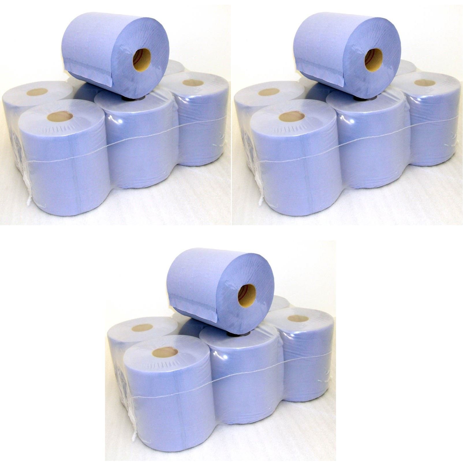 Tml Blue 2 Ply 105M X 170Mm Paper Rolls Centrefeed Embossed Towels - 18 Rolls
