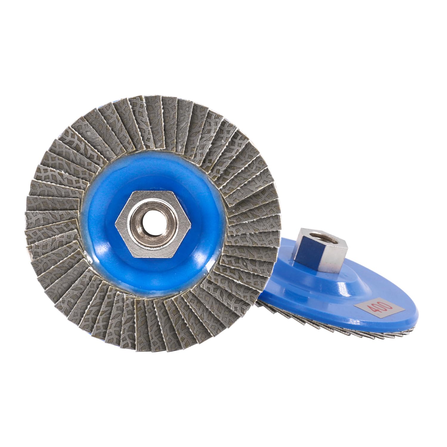 Disques abrasifs à lamelles diamantées haute densité, grain 400 premium de 4,5 pouces