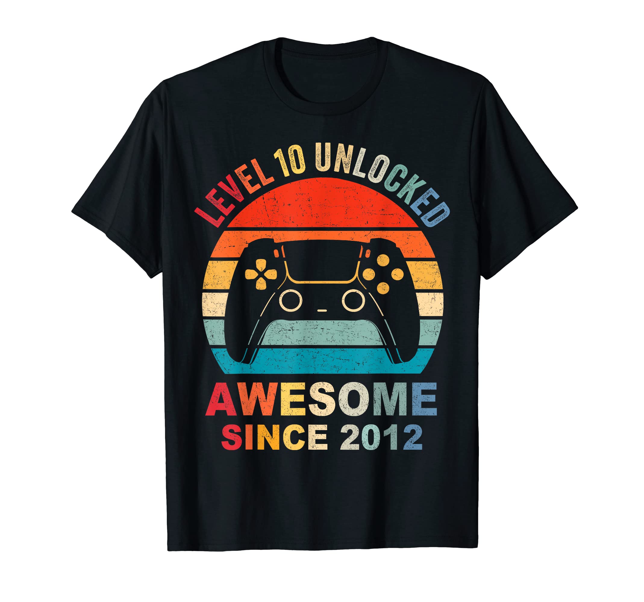 Level 10 Unlocked Awesome 2012 Video Game 10th Birthday T-Shirt