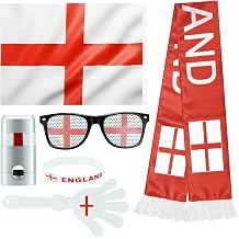 World Cup 2026 Fan Gear Set, 6 Pcs Soccer Cheer Kit with Flag, Scarf, Face Paint, Glasses, Bracelet, and Hand Clapper - Perfect for Supporters &amp; Viewing Parties