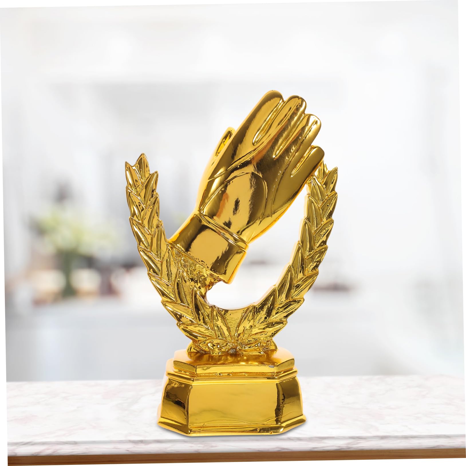 Hemobllo Premio Portiere Calcio in Resina Oro per Fan del Calcio | Decorativo e Leggero, Ornamento da Scrivania, Tema Festa Ufficio e Costume, Oggetto da Scena