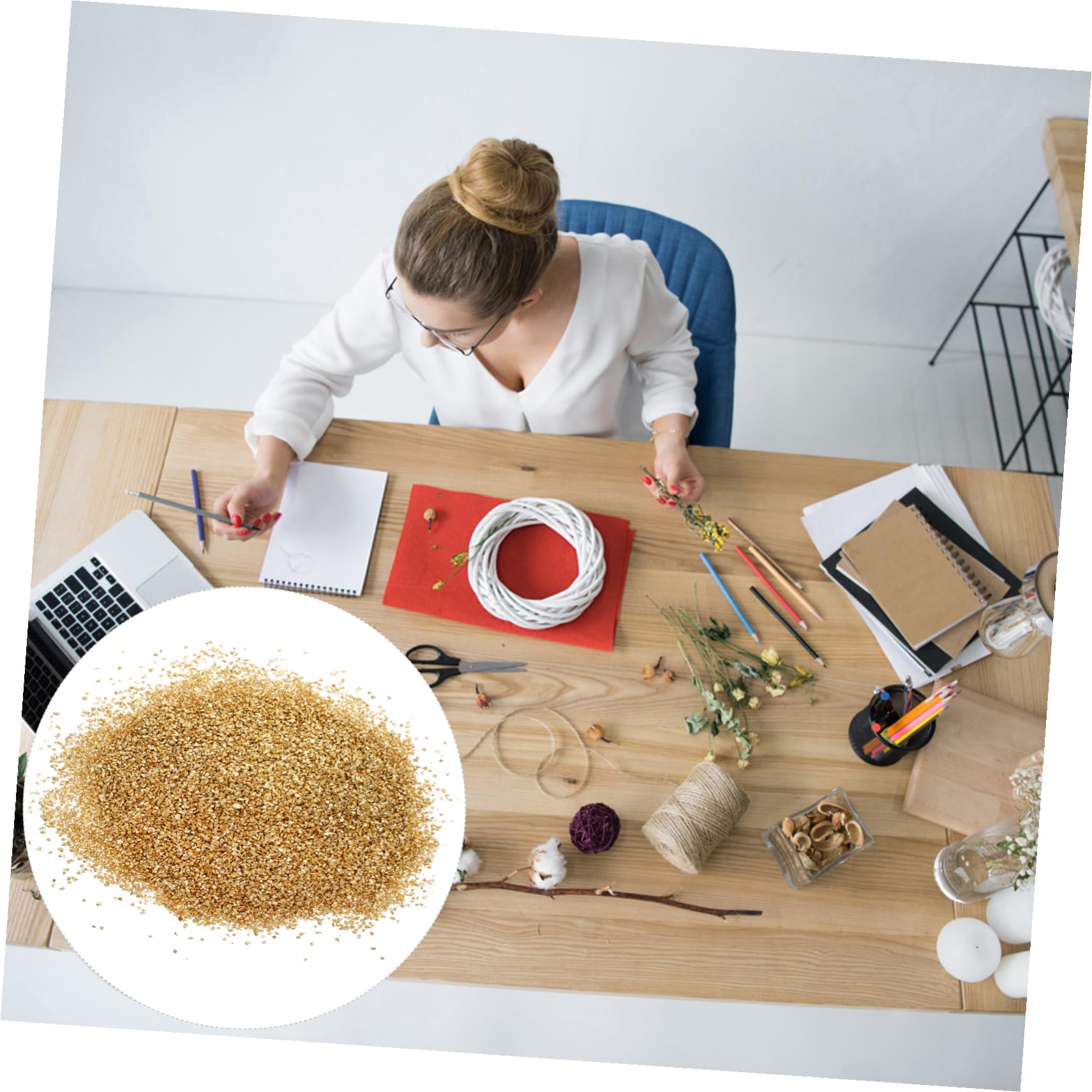 SOIMISS 500g Unregelmäßige Goldene Glassplitter Metallische Chips für Selbstgemacht Bastelarbeiten und Nageldesign Glasbruch Material für Dekorative Kunsthandwerk Projekte