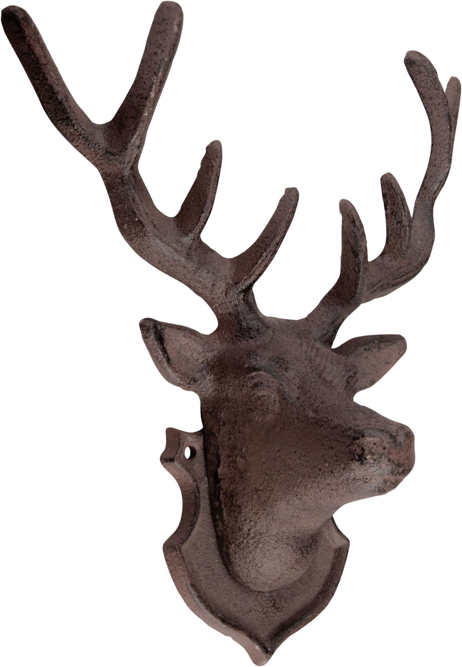 Esschert Design DB44 Wall Décor Deer, ant. Brown, 9.3 in*8.5 in*3.5 in