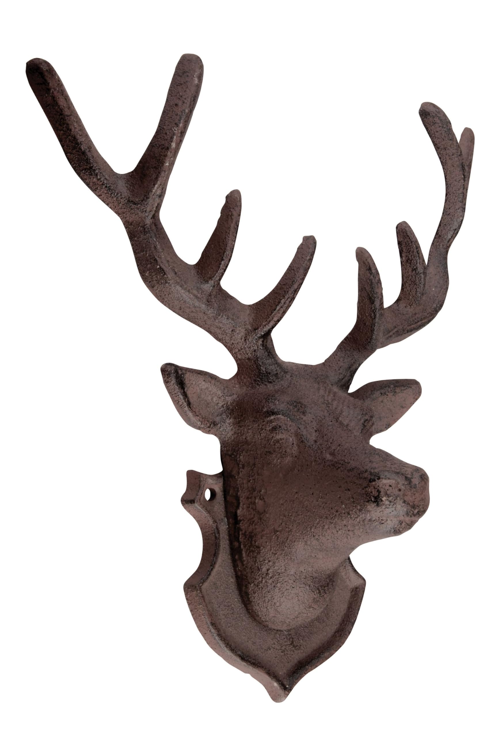 Esschert Design DB44 Decoración de Pared Ciervo, Hormiga, marrón, 23,6 x 21,6 x 8,9 cm