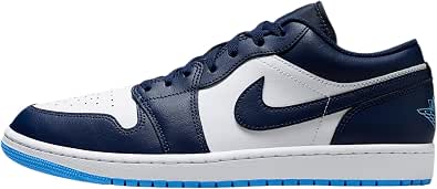 Air Jordan 1 Low Men's Shoes (Midnight Navy/White/University Blue)