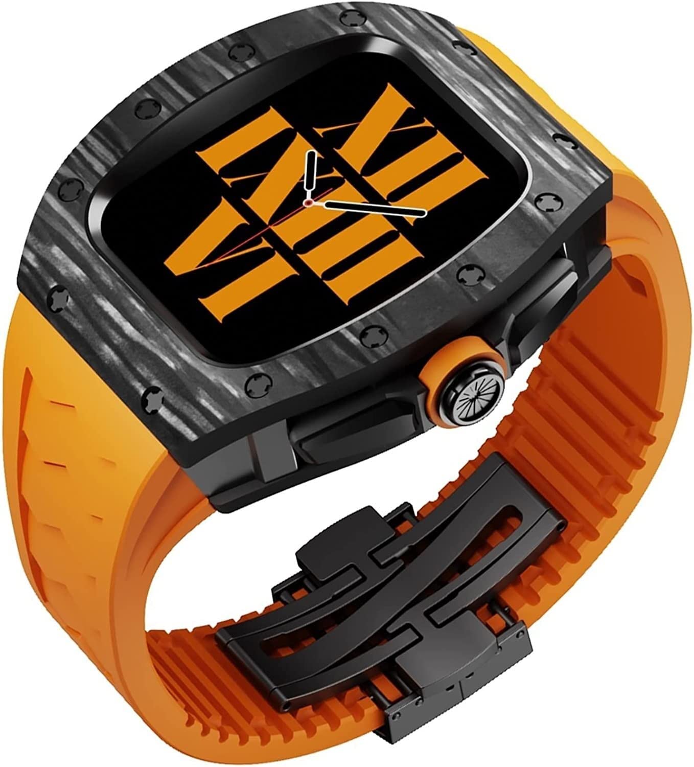 Bracelet de sport Apple Watch 45mm avec boîtier titane de modification - 8