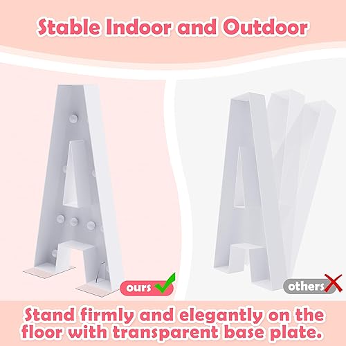 Miniatura 4 de Asee'm Letras iluminadas de marquesina, marco de mosaico de 4 pies, letra A, precortada, gran tablero de espuma, decoraciones para fiestas