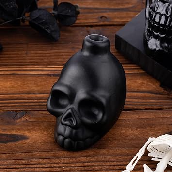 PEUTIER Aztec Death Whistle, Screamic War Whistle, Black Skull, Authentic Human Sound, Mexican Day of the Dead, Halloween Celebration