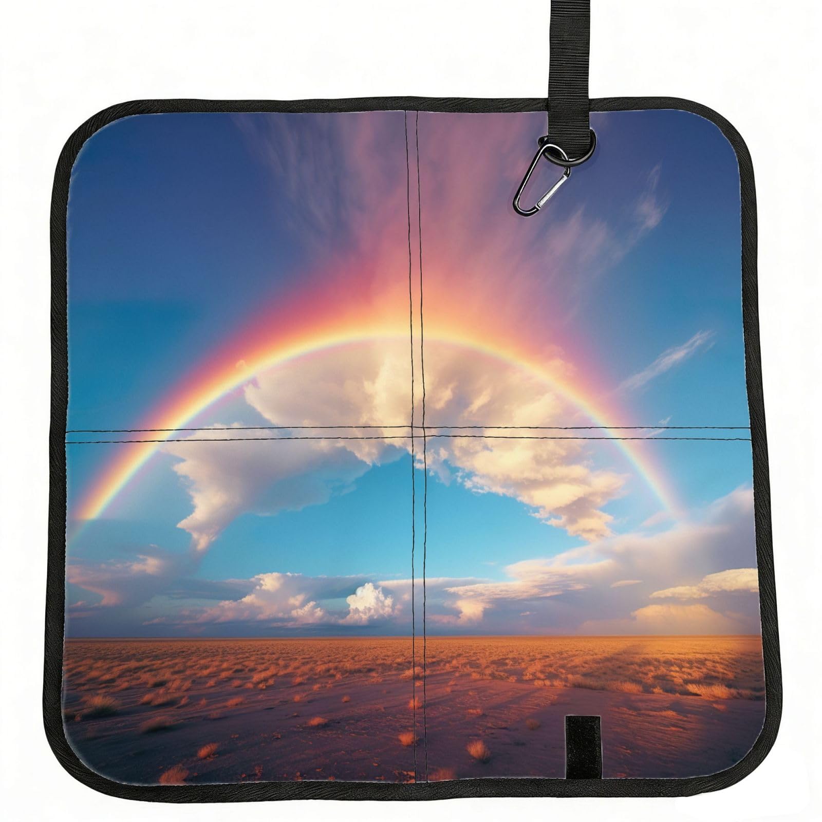 YGLHBDPBF Colorful Rainbow Print Camping seat cushion,Foldable Sitting Pads,Save Backpack Space for Hiking