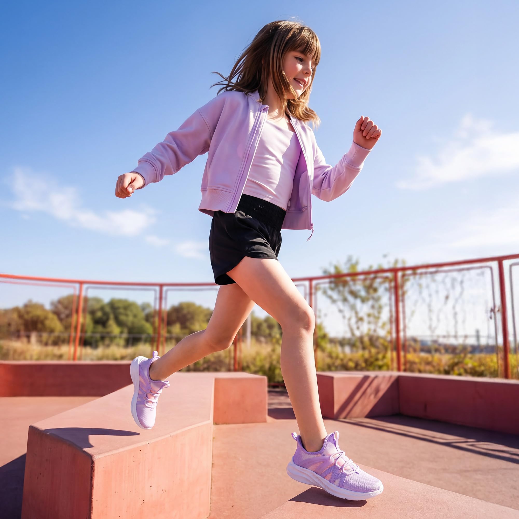 DREAM PAIRS Zapatillas Running Niños y Niñas | Malla Ultra Ligera de Colegio, Solo 105g, Calzado Fácil Sin Cordones, Suela TPR Flexible, Puntera Anti-Impactos